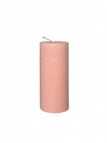 Свеча пеньковая цветная светло-розовая 60*145 мм
